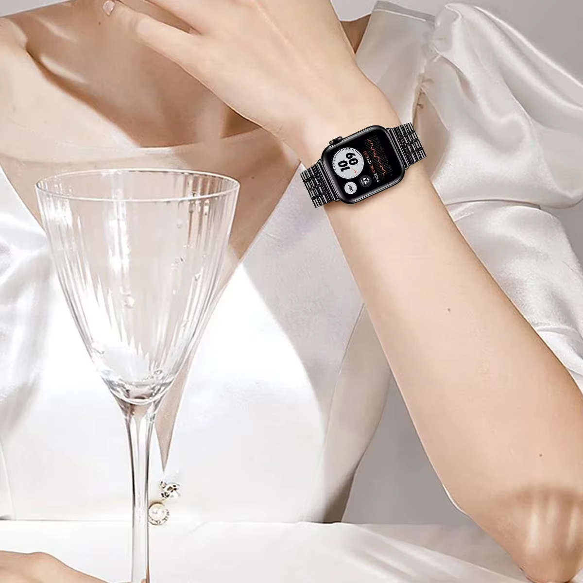 Bracelet à maillons pour montre apple 8 7 45mm 41mm SE 6 5 4 44mm 40mm