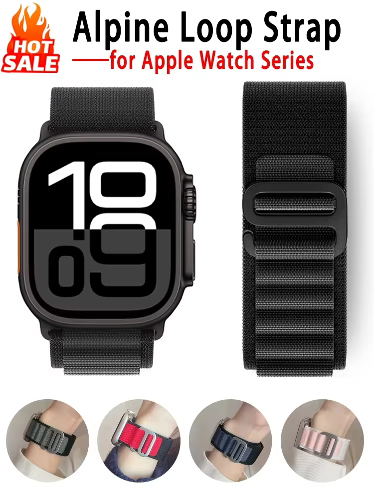 Boucle alpine pour bracelet de montre Apple ultra 2 49mm série 10 9 8 7 6 SE 5 4 46mm 42mm 40-44mm 45mm 41mm