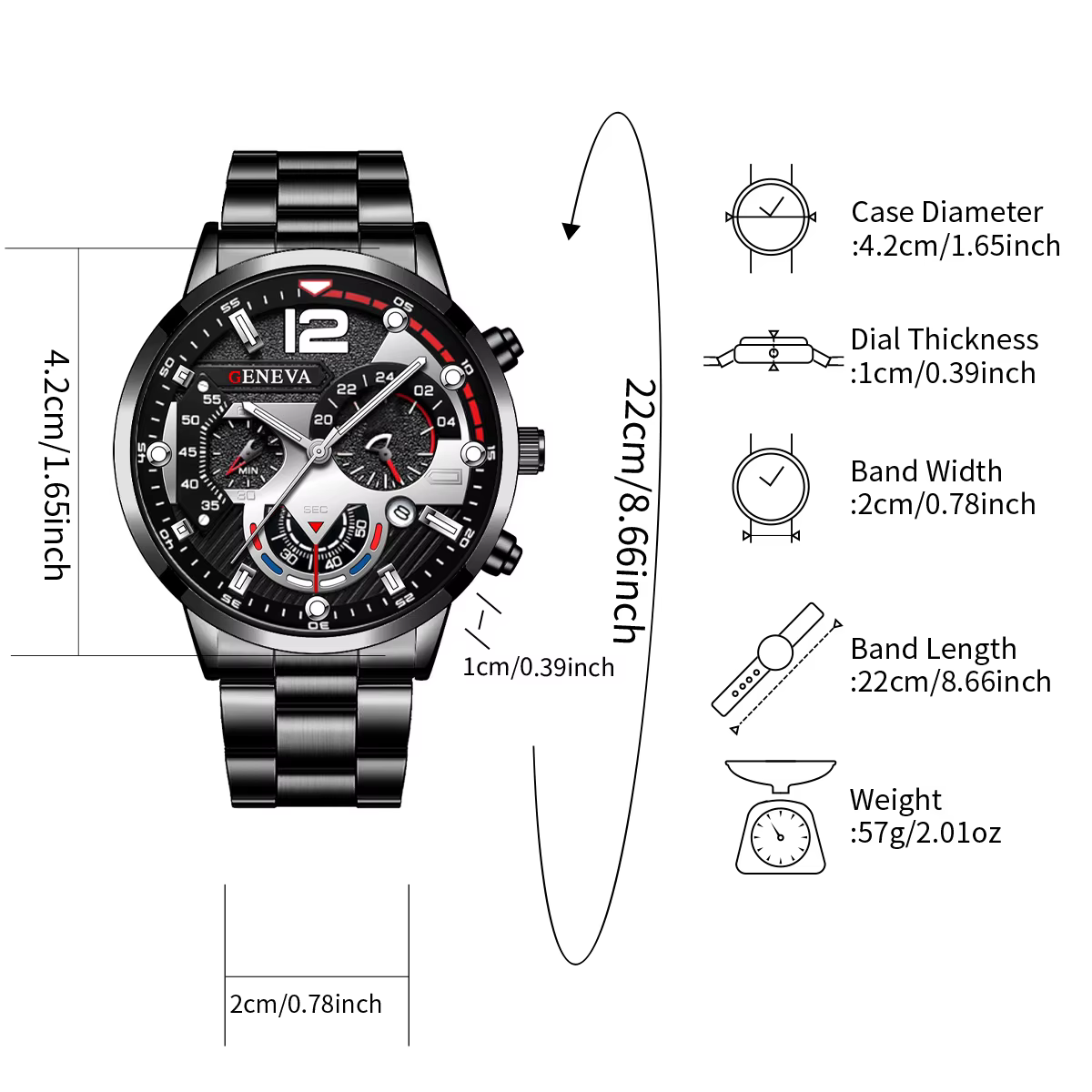 Ensemble de 4 montres à quartz de luxe pour hommes