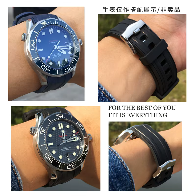 Bracelet de montre en caoutchouc souple et Silicone