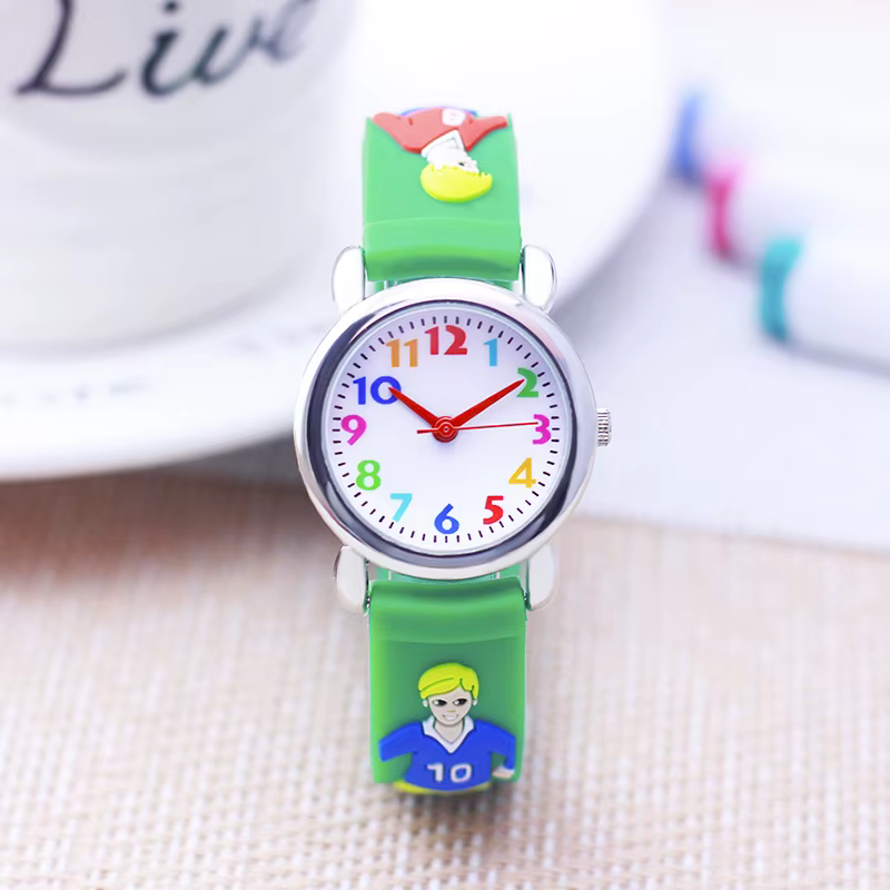 Montres de football en silicone pour enfants