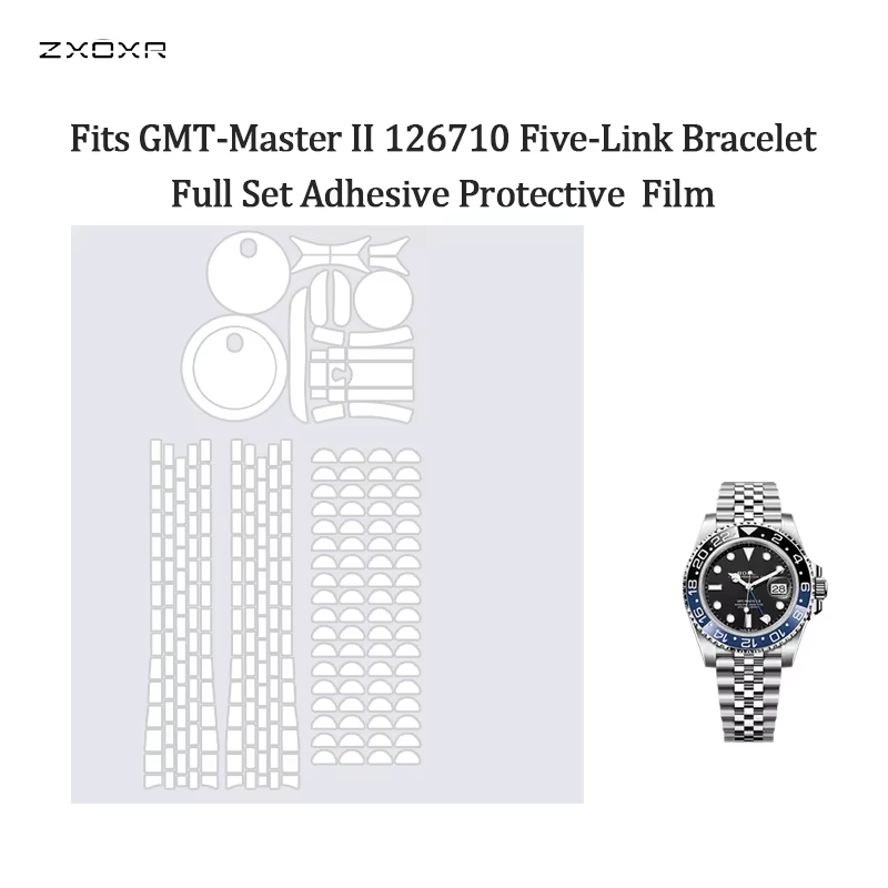 Film de protection pour Rolex GMT-Master 126710, bracelet Jubilee, ensemble complet, étanche, haute transparence