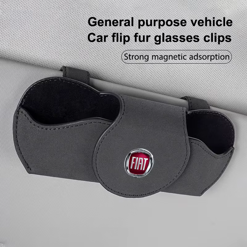 Boîte de rangement de lunettes pare-soleil de voiture, étui de lunettes de soleil pour Fiat Ducato 500 500L Panda Grande Punto Lancia Musa, accessoires