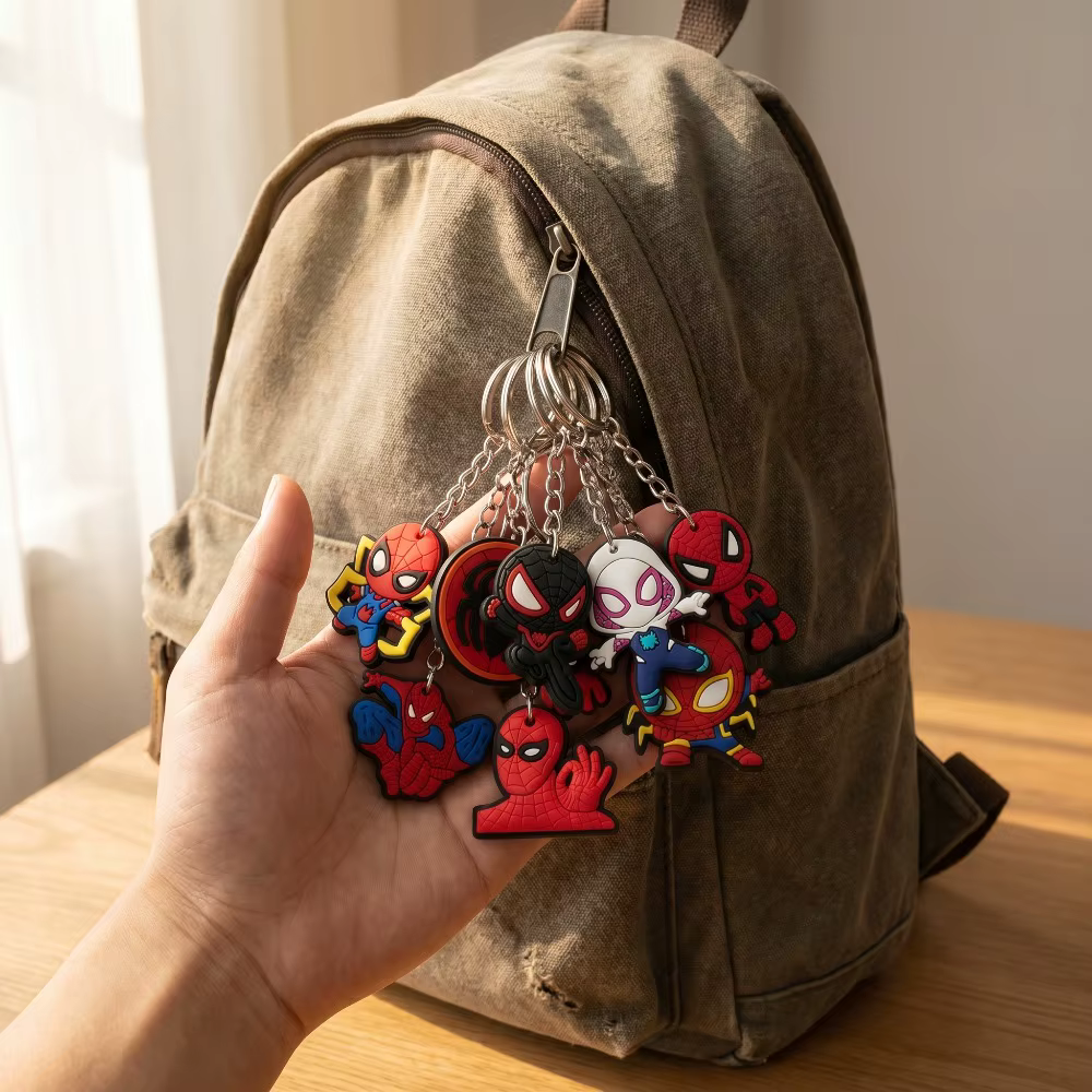 Porte-clés Spider-Man en silicone