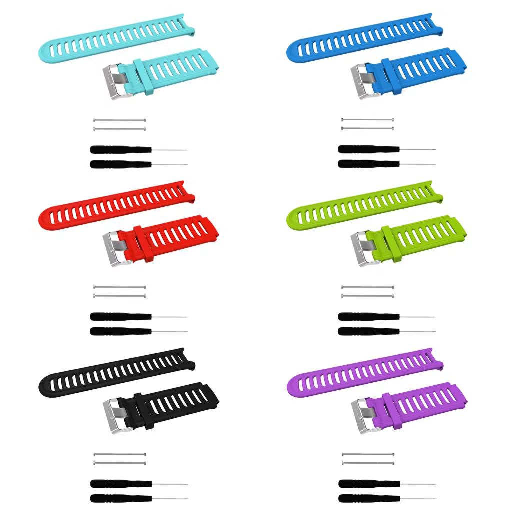 Bracelet de montre en silicone pour Garmin Forerunner 910XT