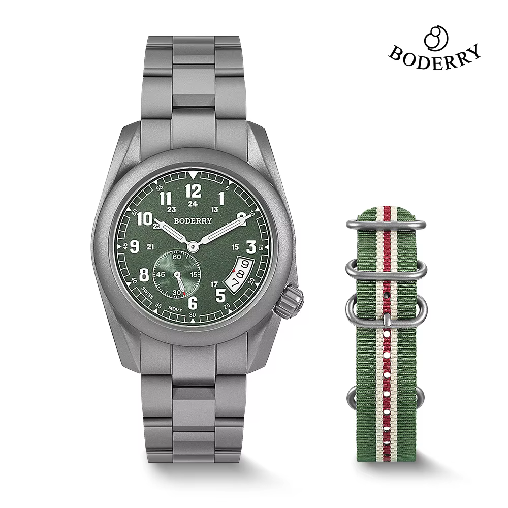 Boderry VOYAGER 38 Field Watch Mouvement à quartz