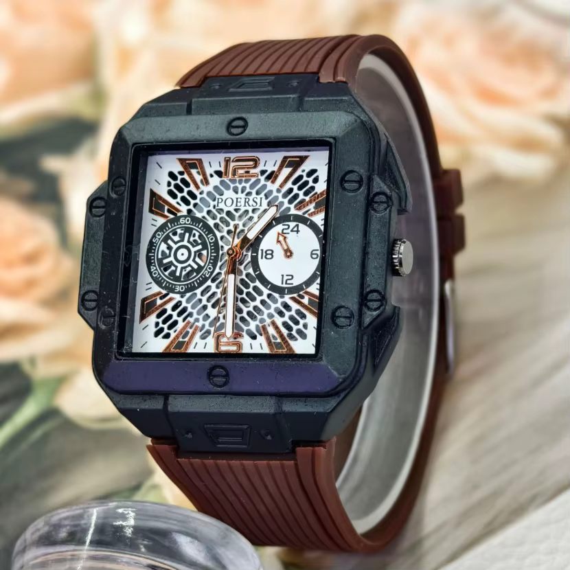 Nouvelle Montre de Luxe Carrée en Silicone pour Homme, Montre à Quartz Business pour Hommes, Montres de Sport pour Étudiants, Cadeaux, Reloj Hombre