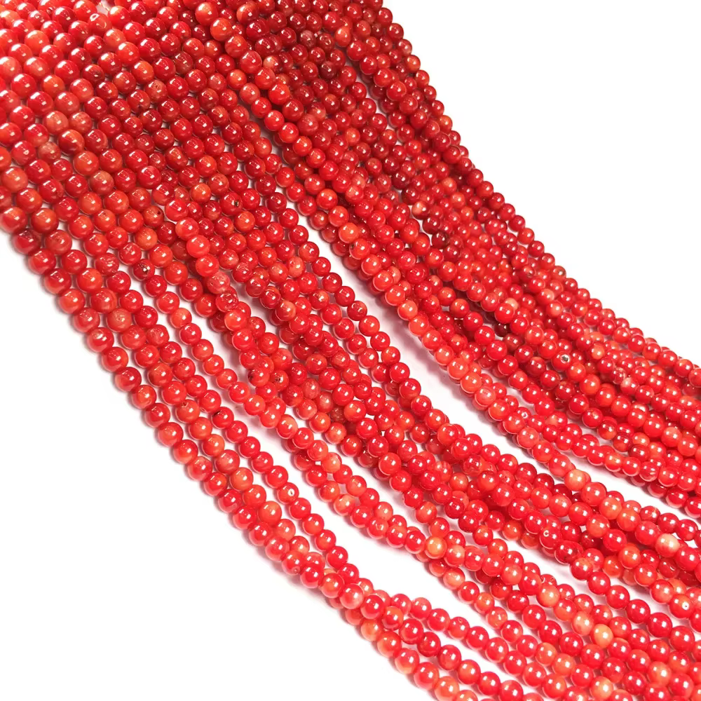 Perles Rondes Rouges pour Travaux Manuels, Accessoires de Bijouterie, Bracelets, Colliers, Boucles d'Oreilles, DIY