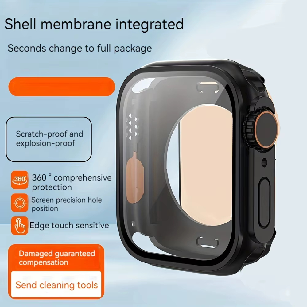 Changer vers le boîtier de protection Ultra complet pour Apple Watch 45 46 44mm protecteur d'écran en verre trempé pour