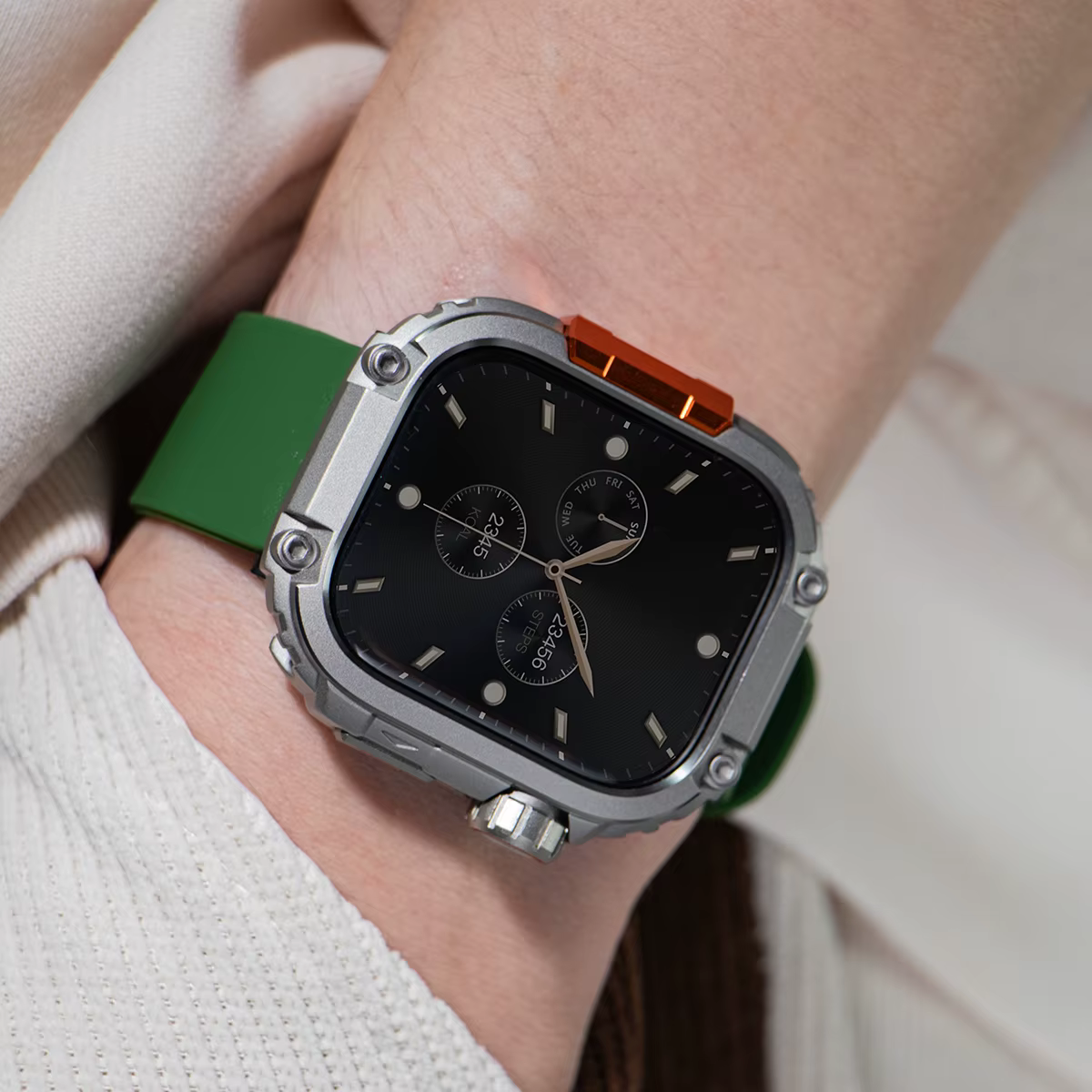 Boîtier en alliage métallique pour Apple Watch 11 10 46mm