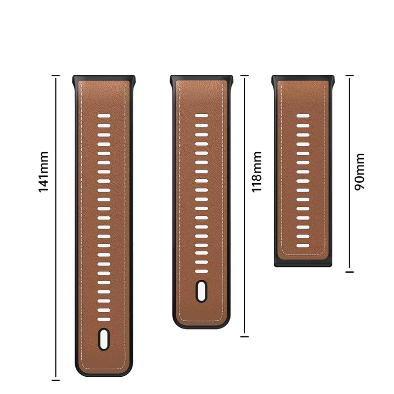 Bracelet de remplacement en cuir + Silicone pour montre HUAWEI D2