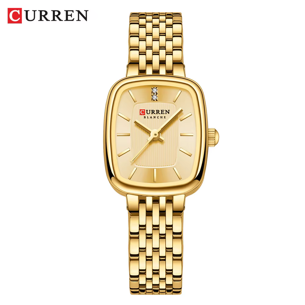 CURRN 9093 montre à Quartz pour femmes mode loisirs diamant Simple or argenté bande d'acier montre-bracelet pour dames horloge cadeau