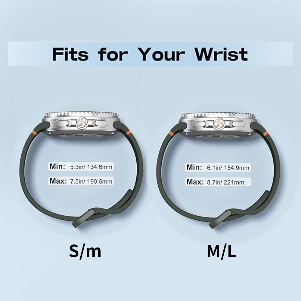 Bracelet en Silicone d'origine pour Samsung Galaxy Watch 8