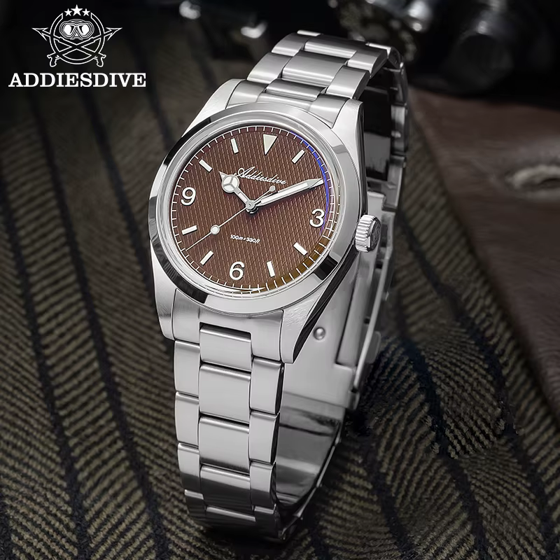 ADDIESDIVE 2025 nouvelle montre pour hommes en acier inoxydable 316L 10Bar plongée lumineuse AD2096 cadeau de luxe montre-bracelet à Quartz reloj hombre