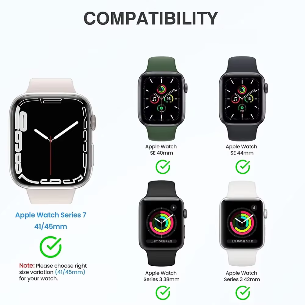 Étui de protection d'écran en TPU pour Apple Watch