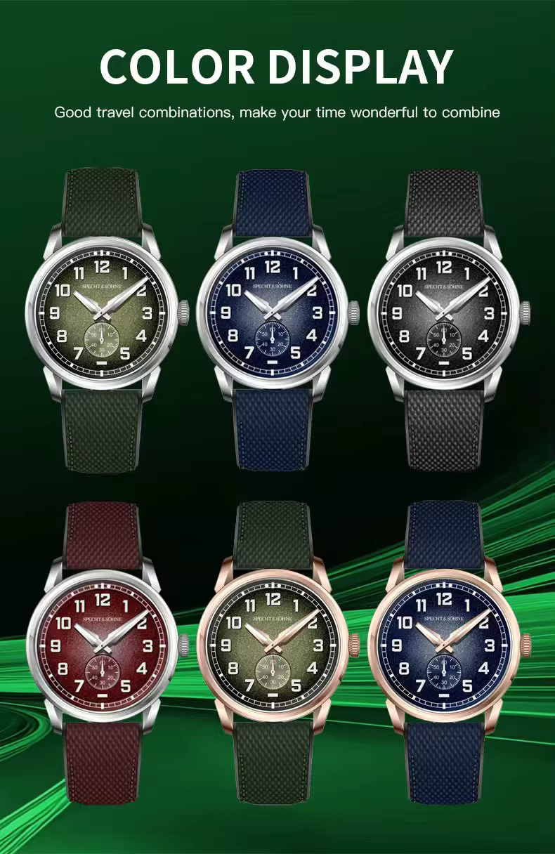 Specht & Söhne nouvelles montres mécaniques automatiques pour hommes japon C3 montre de sport en cristal saphir lumineux 5Bar étanche