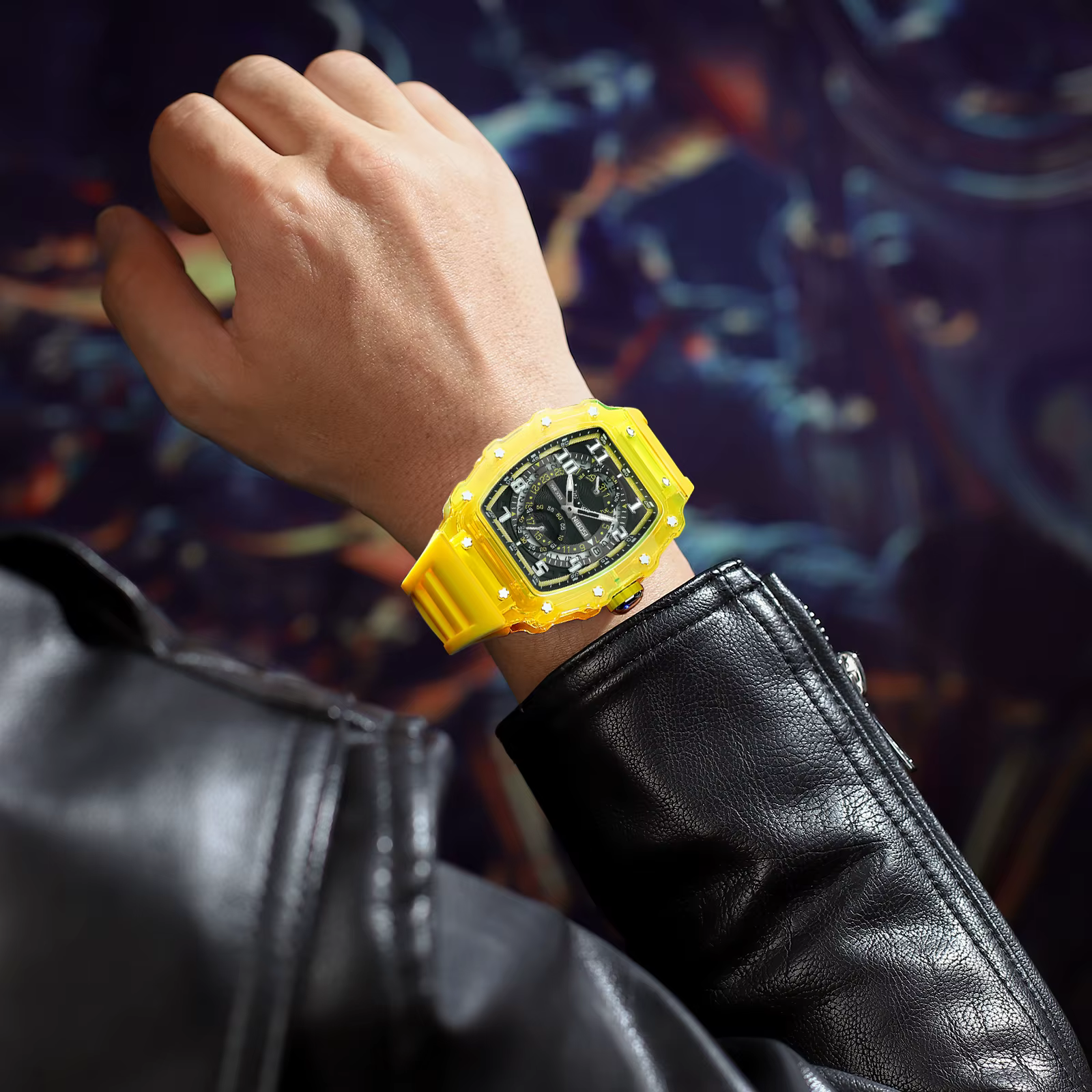 NIBOSI squelette montres pour hommes Top marque de luxe automatique