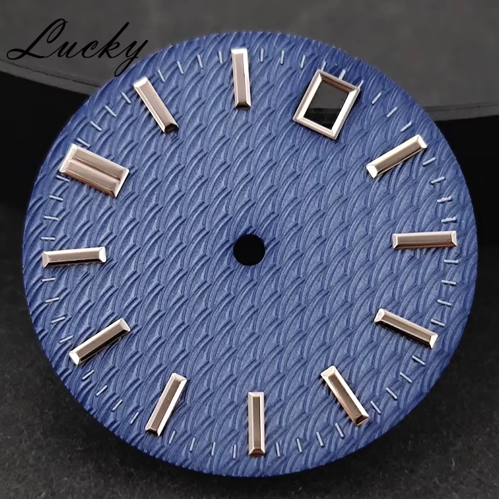 Cadran de montre 28, 5 mm bleu