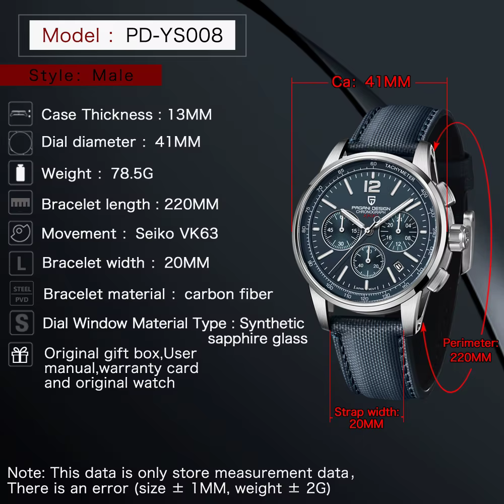 PAGANI DESIGN 2026 Nouvelles Montres à Quartz pour Hommes