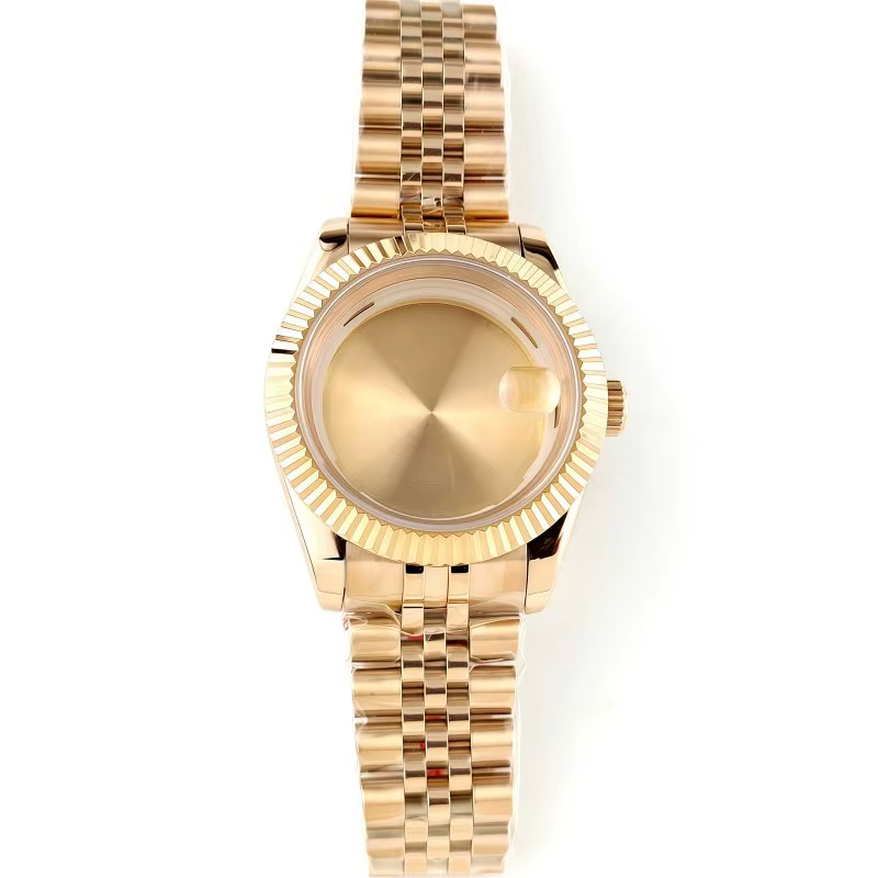 Boîtier de montre à lunette cannelée de 41mm
