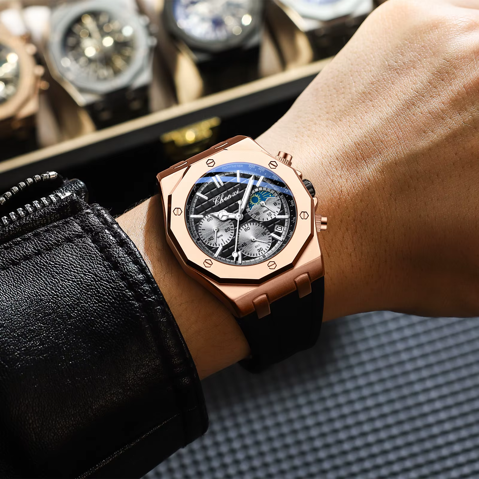 CHENXI Top marque montres de luxe pour hommes chronographe multifonctionnel Quartz