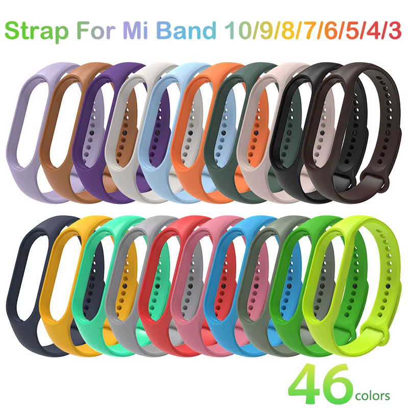 Nouveau Bracelet 46 couleurs pour Mi band 10/9/8