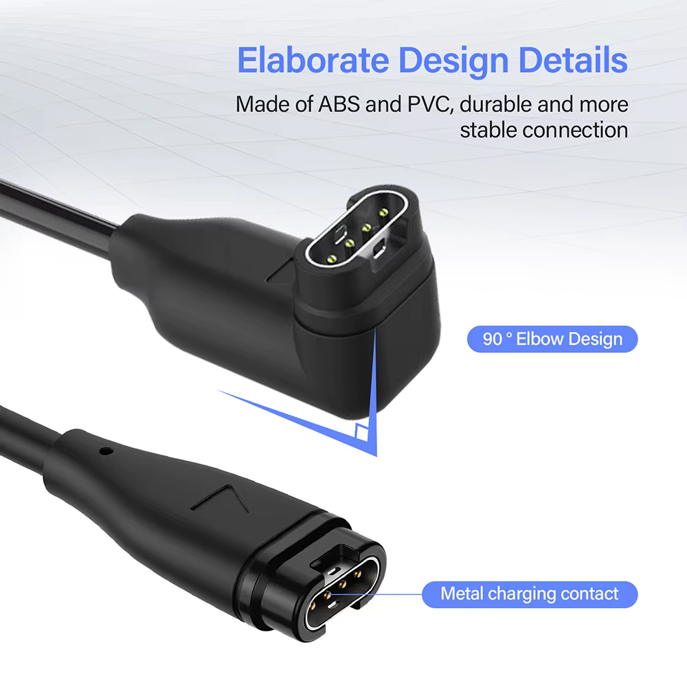 Chargeur de montre USB C compatible avec Garmin Fenix 7 7X Pro 6 6X 5 5S 5X