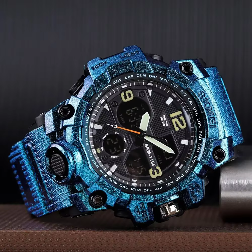 Skmei montre de Sport 5Bar étanche double affichage montres Relogio Masculino