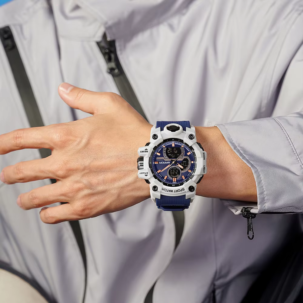 Montre-bracelet analogique à quartz pour homme
