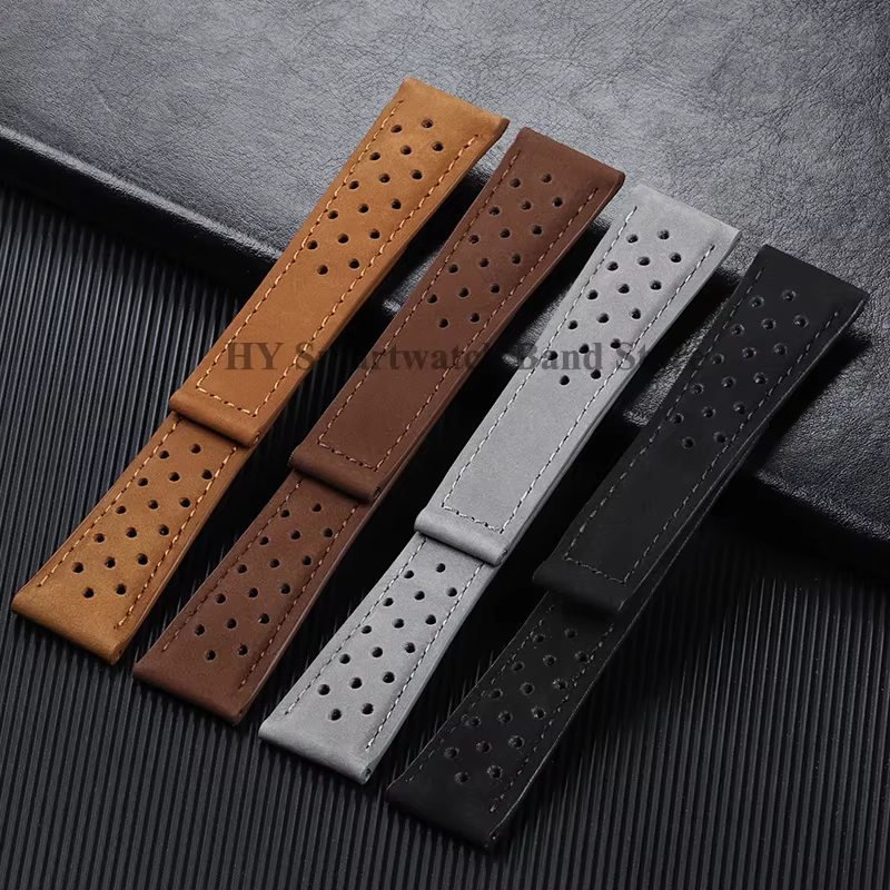 Bracelet de montre en cuir de vache pour Tag Heuer