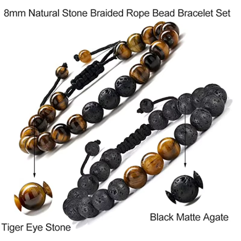 Bracelet œil de tigre pour hommes