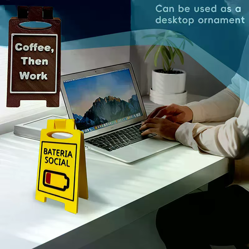 Panneau de bureau humoristique, "café, doit travailler", décoration de bureau à domicile, cadeau de collègue unisexe, multifonctionnel