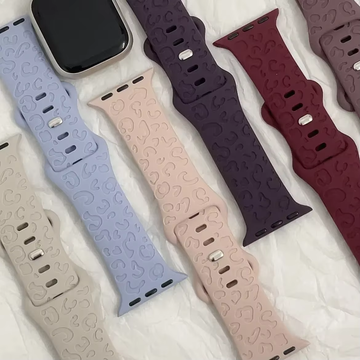 Bracelet léopard gravé pour Apple Watch