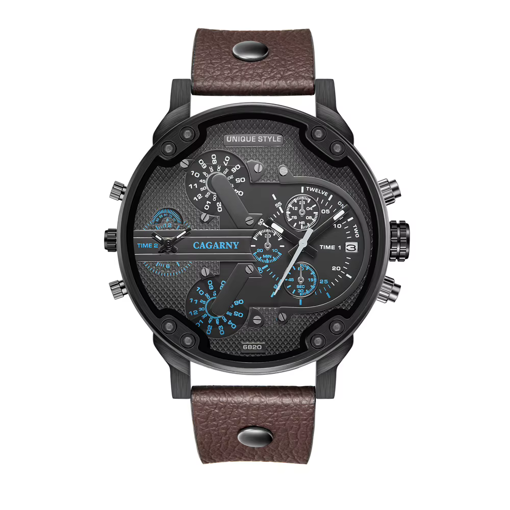 Montre classique à grand visage pour hommes