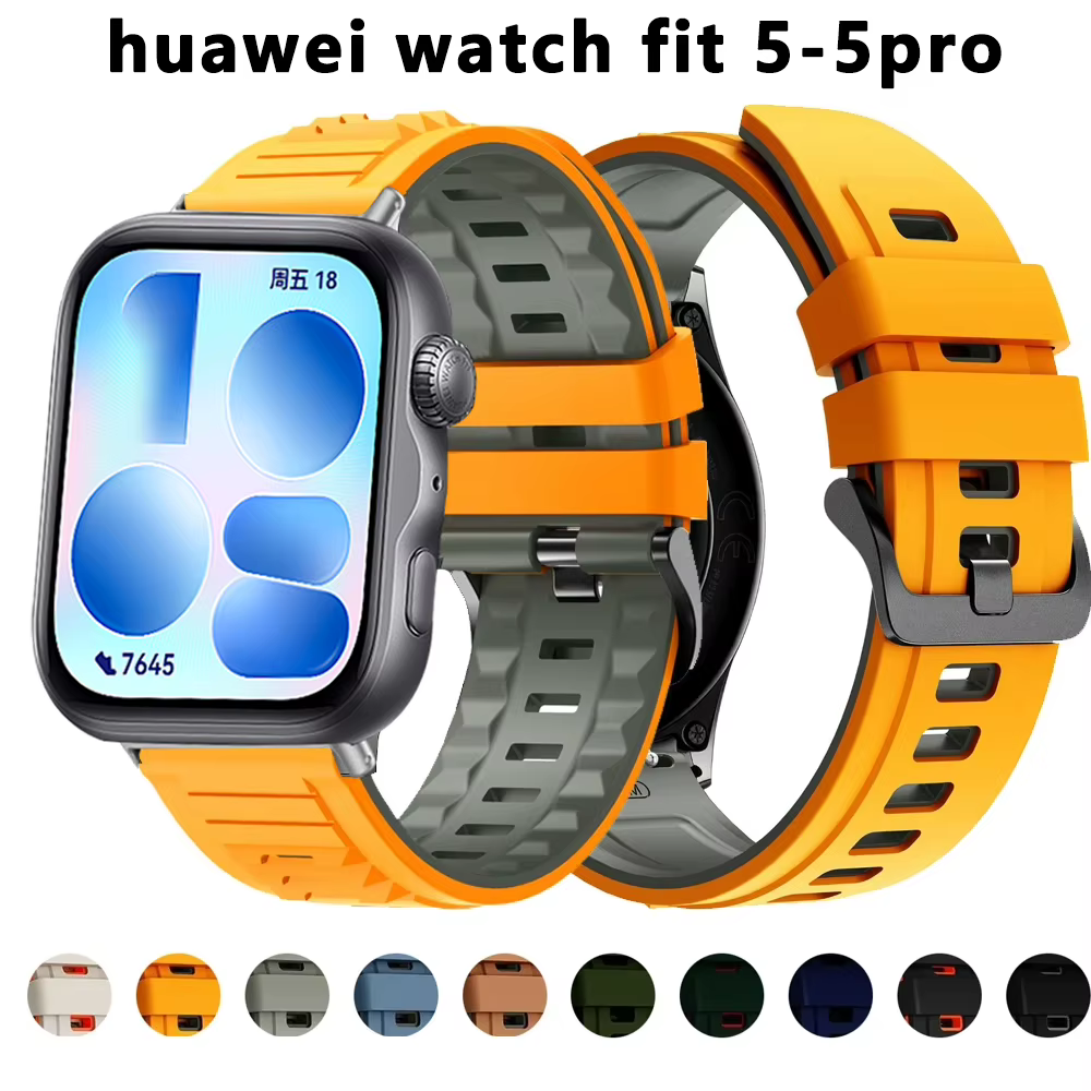 Bracelet de remplacement en silicone pour montre connectée Huawei Watch Fit 5 4 3