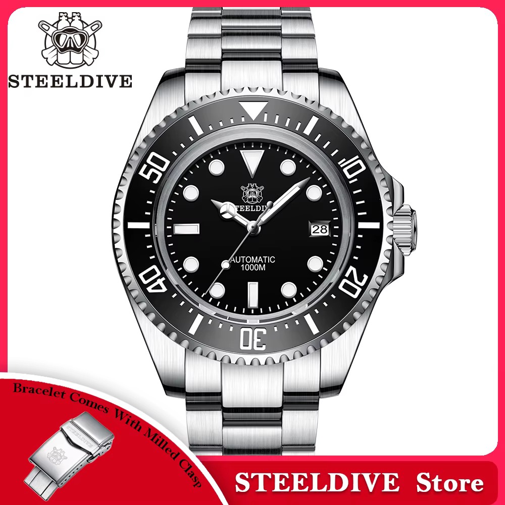 STEELDIVE 1000M étanche 45.4MM grande montre fantôme d'eau pour hommes Super BGW9