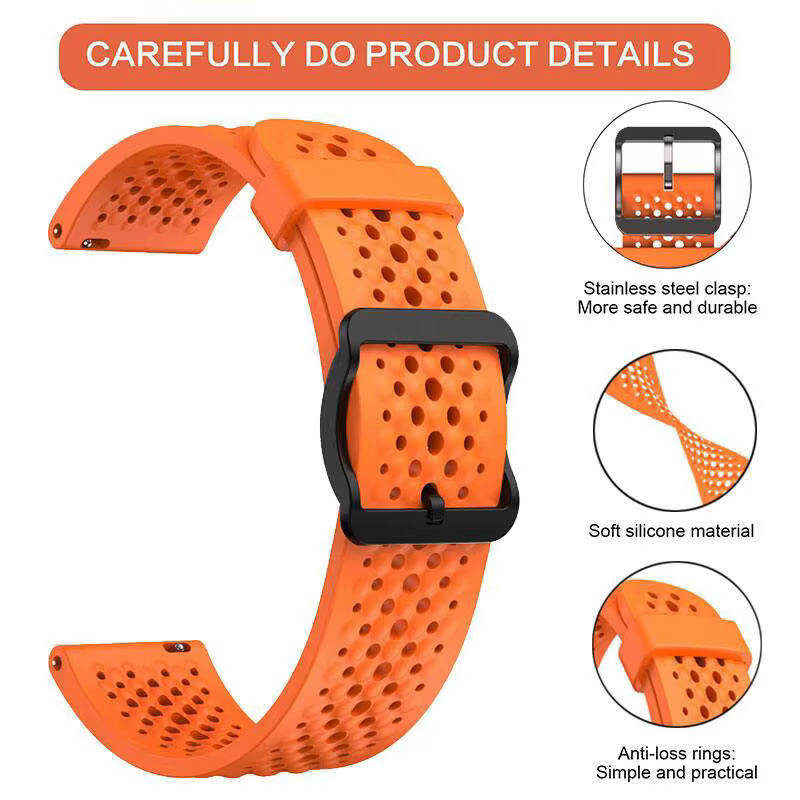 Bracelet de sport respirant 20mm 22mm pour montre Amazfit Active Max