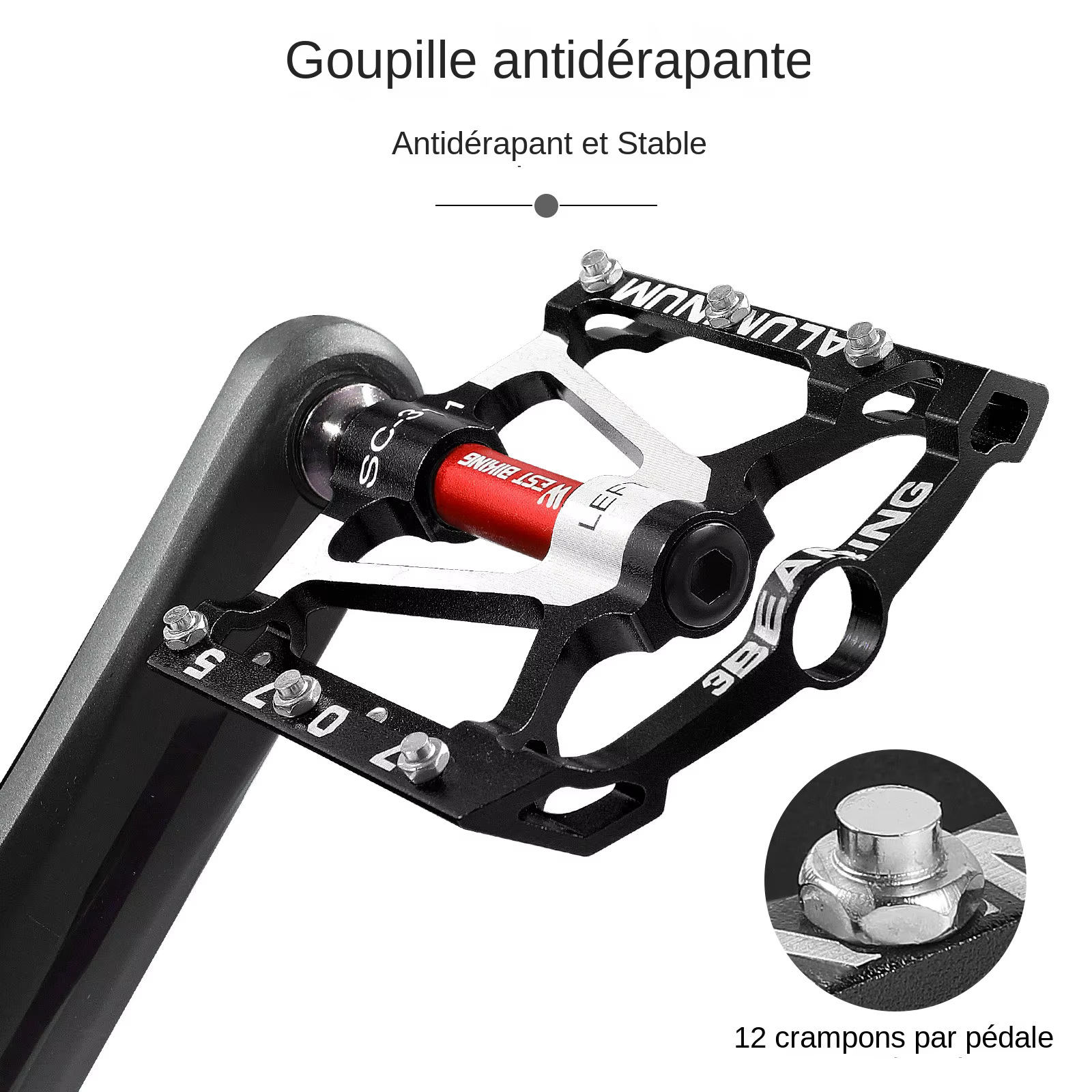 WEST BIKING pédales de vélo ultralégères antidérapantes CNC BMX vtt pédale