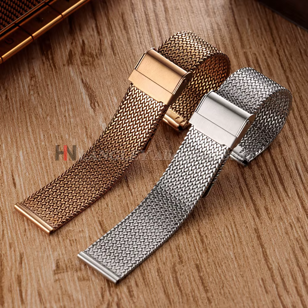 Bracelet de montre en maille milanaise pour Seiko, bracelet de montre en acier inoxydable pour Omega, 16mm, 18mm, 20mm, bracelets universels