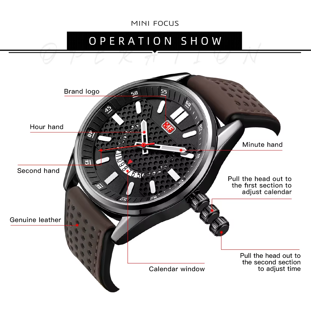 Montre de marque MINI FOCUS pour hommes