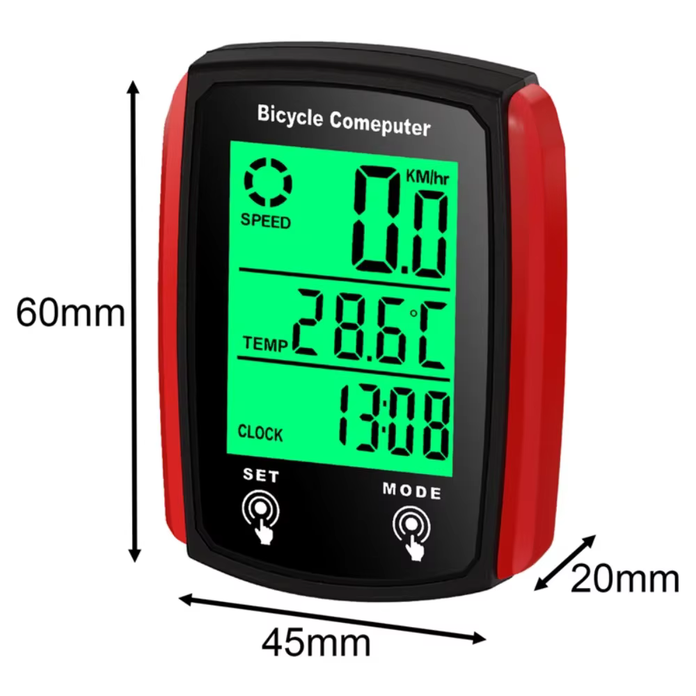 Compteur de vitesse filaire pour vélo, compteur de vitesse USB lumineux LCD rechargeable pour vélo de route, VTT, compteur de vitesse pour cyclisme
