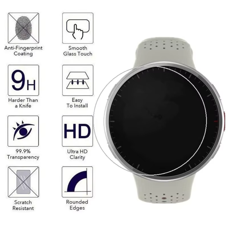 Protecteur d'écran pour montre intelligente Polar Pacer Pro HD