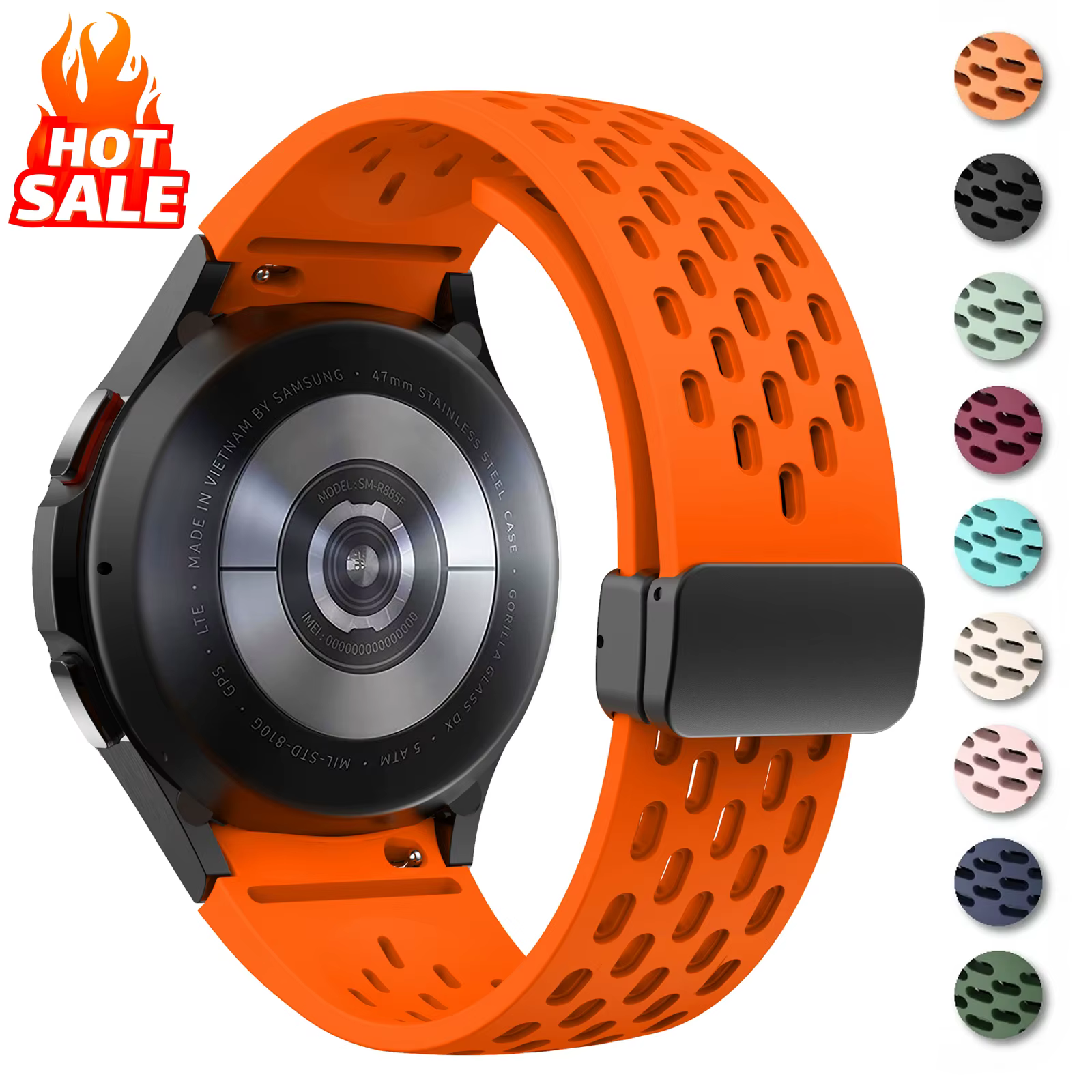 Bracelet en Silicone pour Samsung Galaxy Watch 7 6 5 4 40mm 44mm 5 Pro 45mm
