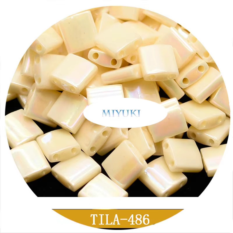 Miyuki – perles de Tila faites à la main, 5x5x1.9mm, série de couleurs unies, en verre, pour fabriquer des bijoux, importé du japon