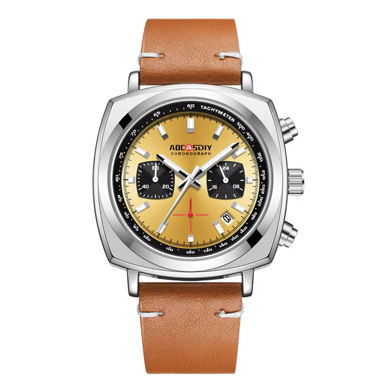 Nouvelles Montres Carrées 2026 pour Hommes – Chronographe Quartz Multifonctionnel à Trois Cadrans et Six Aiguilles
