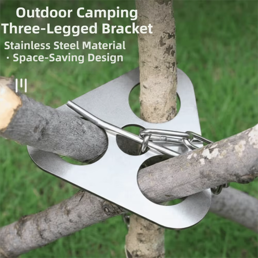 Accessoires de cuisine Trépied de barbecue portable Détachable Réglable Trépied de camping Multifonctionnel Étagère suspendue Pique-nique