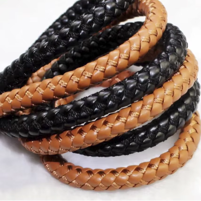 Bracelet Rond Tressé en Cuir PU