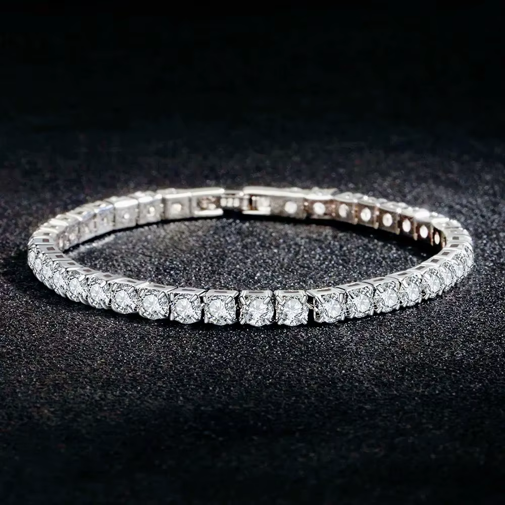 Bracelets en argent Sterling 925 pour femmes, accessoires de mode, bijoux de mariage, largeur 4mm, cadeaux de vacances