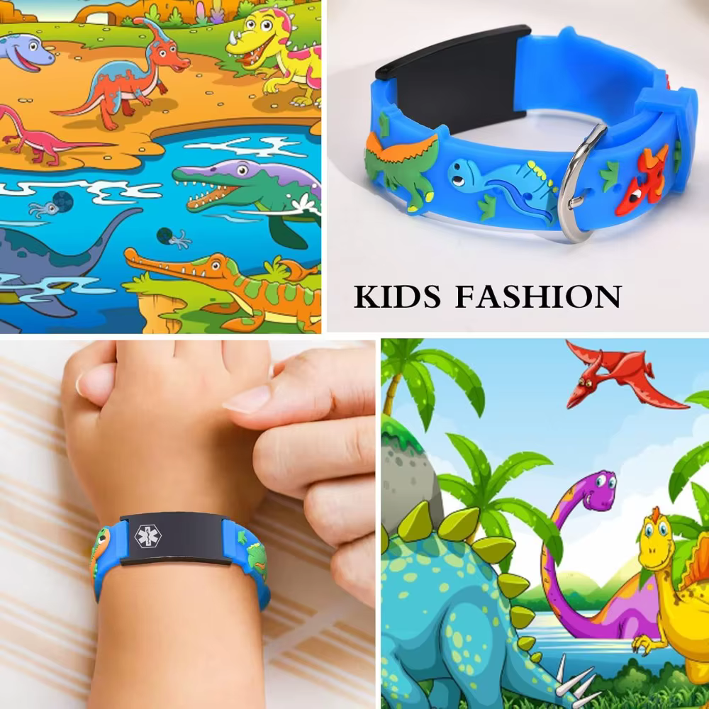 ID de code QR médical personnalisé pour bracelets pour enfants