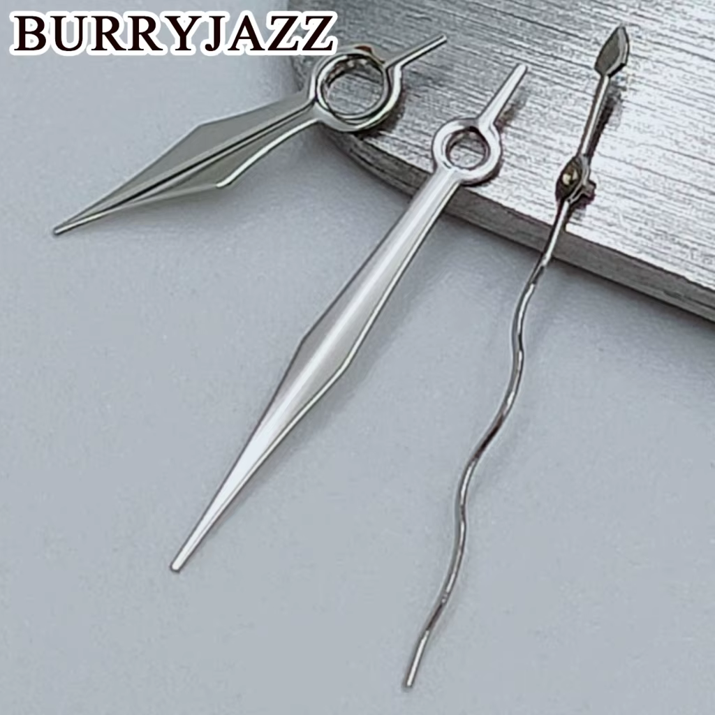 BURRYJAZZ NH35 NH36 NH38 7S26 7S36 4R35 4R36 aiguilles de montre non lumineuses bouclées ondulation